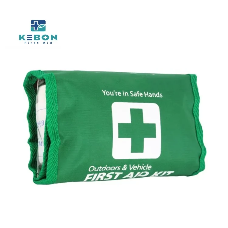 Kit de primeros auxilios verdes plegables