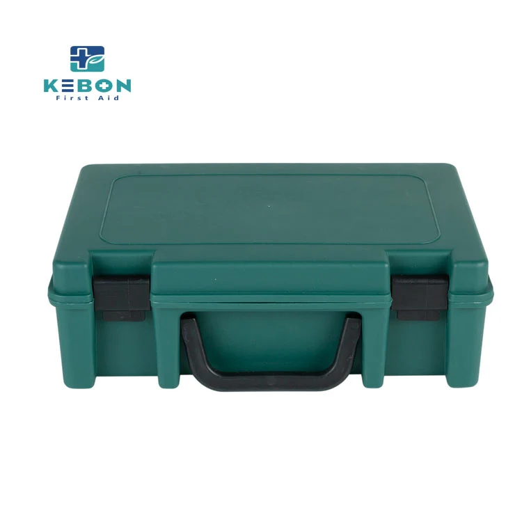Kit de primeros auxilios de plástico verde