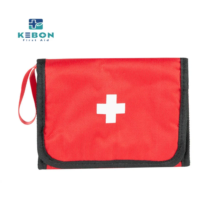 Red Tri-Fold First Aid Kit