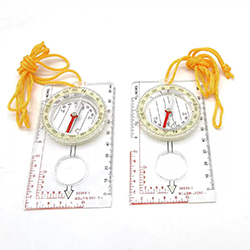 Brújula de placa base transparente